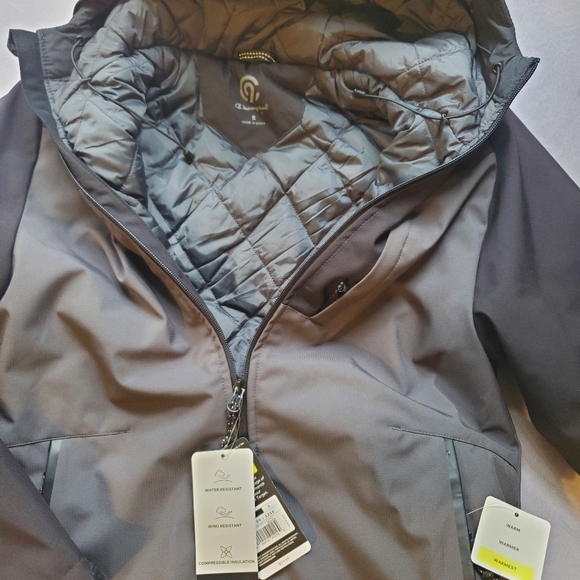 Insulated hooded softshell coat - Picture 3 of 3
